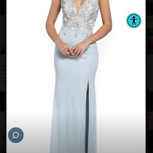 Camille La Vie Light blue 2022 Prom Dress Size 8